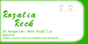 rozalia reck business card